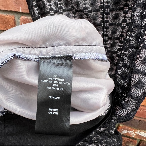 JESSICA HOWARD sleeveless shift dress black modern lace 16W knee length - Picture 7 of 12